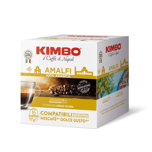 16 buc. Caffè Kimbo Amalfi 100% Arabica capsulă de cafea compatibilă cu DOLCE GUSTO