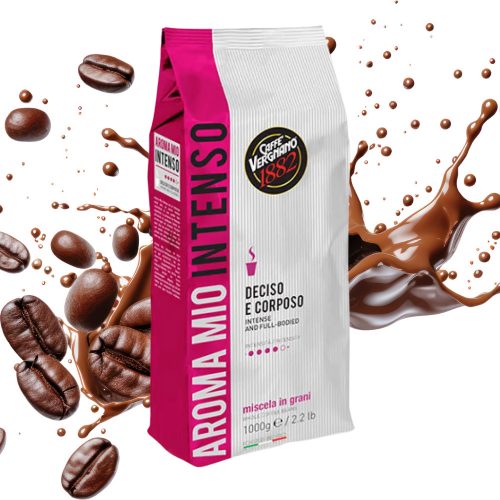 1 kg Caffè Vergnano 1882 Aroma Mio Intenso amestec de boabe de cafea