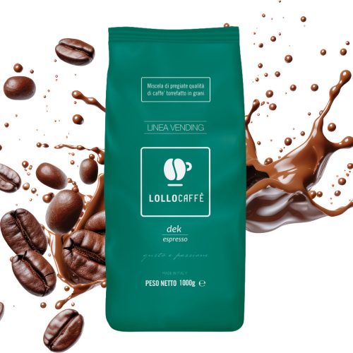 1 kg LolloCaffé dek espresso amestec de boabe de cafea decafeinizată