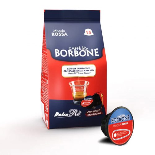 15 buc. Caffè Borbone Miscela Rossa capsulă de cafea compatibilă cu DOLCE GUSTO