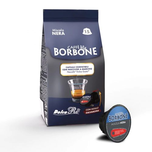 15 buc. Caffè Borbone Miscela Nera capsulă de cafea compatibilă cu DOLCE GUSTO